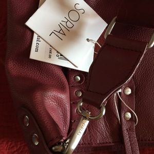 Sorial Red Wine Leather Belle Tote